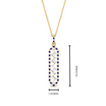 Load image into Gallery viewer, floating-sapphire-hexagon-pendant-necklace-in-FDPD10420GSABL-NL-YG
