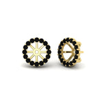 Load image into Gallery viewer, floral-black-dimaond-earrings-jacket-for-3-carat-stud-in-yellow-gold-fdear11307gblackangle1-0-65ct-nl-yg.jpg