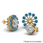 Load image into Gallery viewer, floral-diamond-earring-jackets-for-studs-with-blue-topaz-in-yellow-gold-FDEAR893GICBLTOANGLE1-NL-YG.jpg
