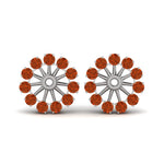 Load image into Gallery viewer, floral-diamond-earring-jackets-for-studs-with-orange-sapphire-in-white-gold-FDEAR893GSAORANGLE1-NL-WG.jpg
