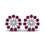 Load image into Gallery viewer, floral-diamond-earring-jackets-for-studs-with-pink-sapphire-in-white-gold-FDEAR893GSADRPIANGLE1-NL-WG.jpg
