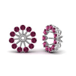Load image into Gallery viewer, floral-diamond-earring-jackets-for-studs-with-pink-sapphire-in-white-gold-FDEAR893GSADRPIANGLE1-NL-WG.jpg
