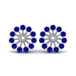 Load image into Gallery viewer, floral-diamond-earring-jackets-for-studs-with-sapphire-in-white-gold-FDEAR893GSABLANGLE1-NL-WG.jpg

