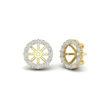 Load image into Gallery viewer, floral-diamond-earrings-jacket-for-3-carat-stud-in-yellow-gold-fdear11307angle1-0-65ct-nl-yg.jpg
