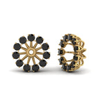 Load image into Gallery viewer, floral-earring-jackets-for-studs-with-black-diamond-in-yellow-gold-FDEAR893GBLACKANGLE1-NL-YG.jpg
