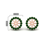 Load image into Gallery viewer, floral-emerald-earrings-jacket-for-3-carat-stud-in-rose-gold-fdear11307gemgrangle1-0-65ct-nl-rg.jpg