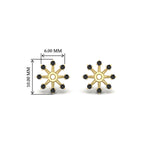 Load image into Gallery viewer, floral-halo-black-diamond-earring-jackets-for-2-carat-studs-in-yellow-gold-fdear894gblackangle2-2.00ct-nl-yg-hw?v=1762512700
