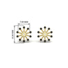 Load image into Gallery viewer, floral-halo-black-diamond-earring-jackets-for-3-carat-studs-in-yellow-gold-fdear894gblackangle2-3.00ct-nl-yg-hw?v=1762513222