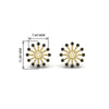 Load image into Gallery viewer, floral-halo-black-diamond-earring-jackets-for-4-carat-studs-in-yellow-gold-fdear894gblackangle2-4.00ct-nl-yg-hw?v=1762512709