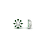 Load image into Gallery viewer, floral-halo-emerald-earring-jackets-for-1-carat-studs-in-white-gold-fdear894gemgrangle4-1.00ct-nl-wg?v=1762512696
