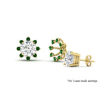 Load image into Gallery viewer, floral-halo-emerald-earring-jackets-for-1-carat-studs-in-yellow-gold-fdear894gemgrangle3-1.00ct-nl-yg-lg1?v=1762512696

