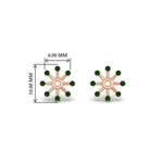 Load image into Gallery viewer, floral-halo-emerald-earring-jackets-for-2-carat-studs-in-rose-gold-fdear894gemgrangle2-2.00ct-nl-rg-hw?v=1762512700
