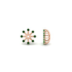 Load image into Gallery viewer, floral-halo-emerald-earring-jackets-for-2-carat-studs-in-rose-gold-fdear894gemgrangle4-2.00ct-nl-rg?v=1762512700
