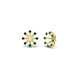 Load image into Gallery viewer, floral-halo-emerald-earring-jackets-for-2-carat-studs-in-yellow-gold-fdear894gemgrangle1-2.00ct-nl-yg?v=1762512700
