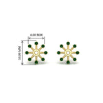 Load image into Gallery viewer, floral-halo-emerald-earring-jackets-for-2-carat-studs-in-yellow-gold-fdear894gemgrangle2-2.00ct-nl-yg-hw?v=1762512700
