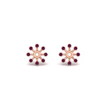Load image into Gallery viewer, floral-halo-pink-sapphire-earring-jackets-for-1-carat-studs-in-rose-gold-fdear894gsadrpiangle2-1.00ct-nl-rg?v=1762512695

