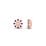 Load image into Gallery viewer, floral-halo-pink-sapphire-earring-jackets-for-1-carat-studs-in-rose-gold-fdear894gsadrpiangle4-1.00ct-nl-rg?v=1762512696
