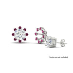 Load image into Gallery viewer, floral-halo-pink-sapphire-earring-jackets-for-1-carat-studs-in-white-gold-fdear894gsadrpiangle3-1.00ct-nl-wg?v=1762512696
