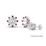 Load image into Gallery viewer, floral-halo-pink-sapphire-earring-jackets-for-2-carat-studs-in-white-gold-fdear894gsadrpiangle3-2.00ct-nl-wg?v=1762512700
