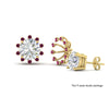 Load image into Gallery viewer, floral-halo-pink-sapphire-earring-jackets-for-3-carat-studs-in-yellow-gold-fdear894gsadrpiangle3-3.00ct-nl-yg-lg1?v=1762513222