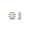 Load image into Gallery viewer, floral-halo-pink-sapphire-earring-jackets-for-3-carat-studs-in-yellow-gold-fdear894gsadrpiangle4-3.00ct-nl-yg?v=1762513222