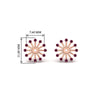Load image into Gallery viewer, floral-halo-pink-sapphire-earring-jackets-for-4-carat-studs-in-rose-gold-fdear894gsadrpiangle2-4.00ct-nl-rg-hw?v=1762512708