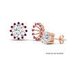Load image into Gallery viewer, floral-halo-pink-sapphire-earring-jackets-for-4-carat-studs-in-rose-gold-fdear894gsadrpiangle3-4.00ct-nl-rg?v=1762512708