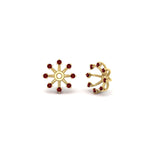 Load image into Gallery viewer, floral-halo-ruby-earring-jackets-for-2-carat-studs-in-yellow-gold-fdear894grudrangle1-2.00ct-nl-yg?v=1762512700
