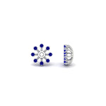 Load image into Gallery viewer, floral-halo-sapphire-earring-jackets-for-1-carat-studs-in-white-gold-fdear894gsablangle4-1.00ct-nl-wg?v=1762512696
