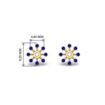 Load image into Gallery viewer, floral-halo-sapphire-earring-jackets-for-1-carat-studs-in-yellow-gold-fdear894gsablangle2-1.00ct-nl-yg-hw?v=1762512696
