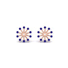 Load image into Gallery viewer, floral-halo-sapphire-earring-jackets-for-3-carat-studs-in-rose-gold-fdear894gsablangle2-3.00ct-nl-rg?v=1762513221
