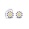 Load image into Gallery viewer, floral-halo-sapphire-earring-jackets-for-3-carat-studs-in-yellow-gold-fdear894gsablangle2-3.00ct-nl-yg-hw?v=1762513222