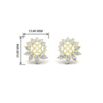 Load image into Gallery viewer, floral-halo-style-for-3-carat-ear-jacket-in-yellow-gold-fdear10312angle2-3.00ct-nl-yg-hw.jpg?v=1762859322
