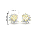 Load image into Gallery viewer, floral-halo-style-for-4-carat-ear-jacket-in-yellow-gold-fdear10312angle2-4.00ct-nl-yg-hw.jpg?v=1762859614
