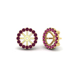 Load image into Gallery viewer, floral-pink-sapphire-earrings-jacket-for-3-carat-stud-in-yellow-gold-fdear11307gsadrpiangle1-0-65ct-nl-yg.jpg