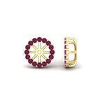 Load image into Gallery viewer, floral-pink-sapphire-earrings-jacket-for-3-carat-stud-in-yellow-gold-fdear11307gsadrpiangle1-0-65ct-nl-yg.jpg