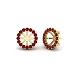 Load image into Gallery viewer, floral-ruby-earrings-jacket-for-3-carat-stud-in-yellow-gold-fdear11307grudrangle1-0-65ct-nl-yg.jpg