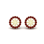 Load image into Gallery viewer, floral-ruby-earrings-jacket-for-3-carat-stud-in-yellow-gold-fdear11307grudrangle1-0-65ct-nl-yg.jpg