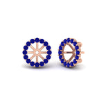 Load image into Gallery viewer, floral-sapphire-earrings-jacket-for-3-carat-stud-in-rose-gold-fdear11307gsablangle1-0-65ct-nl-rg.jpg