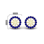 Load image into Gallery viewer, floral-sapphire-earrings-jacket-for-3-carat-stud-in-yellow-gold-fdear11307gsablangle1-0-65ct-nl-yg.jpg