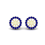 Load image into Gallery viewer, floral-sapphire-earrings-jacket-for-3-carat-stud-in-yellow-gold-fdear11307gsablangle1-0-65ct-nl-yg.jpg