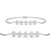 Load image into Gallery viewer, flower-diamond-chain-stacking-bracelet-in-FDBRC9643ANGLE2-NL-WG