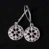 Load image into Gallery viewer, flower-diamond-lever-back-dangle-earring-with-pink-sapphire-in-white-gold-fdear8677-fancy-1-wg.jpg
