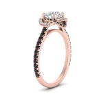 Load image into Gallery viewer, flower-halo-round-black-diamond-engagement-ring-in-rose-gold-FD10073RORGBLACKANGLE2-NL-RG_357a3372-b81f-48e9-9620-22fa282e8299?v=1750409787
