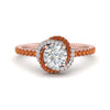 Load image into Gallery viewer, flower-halo-round-orange-sapphire-engagement-ring-in-rose-gold-FD10073RORGSAOR-NL-RG_81673eff-5be3-4f2f-a663-ef3c545c56bb?v=1750409787