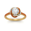 Load image into Gallery viewer, flower-halo-round-orange-sapphire-engagement-ring-in-yellow-gold-FD10073RORGSAORANGLE5-NL-YG_c70427ee-6383-4037-907f-0a530eab2796?v=1750409788