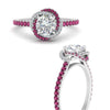 Load image into Gallery viewer, flower-halo-round-pink-sapphire-engagement-ring-in-white-gold-FD10073RORGSADRPIANGLE3-NL-WG_2248bedd-7dac-4b01-aeaf-3b43be8cea24?v=1750409787