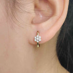 Load image into Gallery viewer, flower-small-2-tone-hoop-huggie-earrings-in-yellow-gold-fdear10833-fancy1-nl-yg
