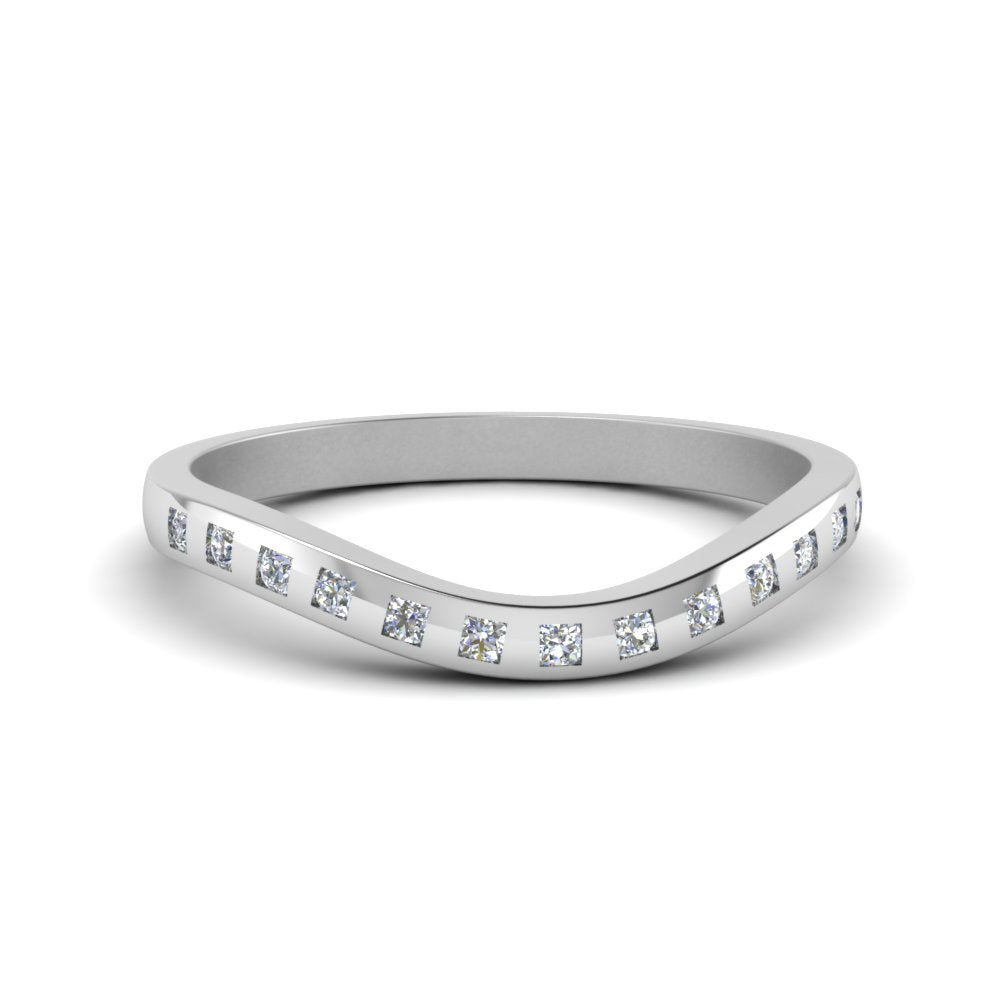 Flush Set Curved Wedding Band