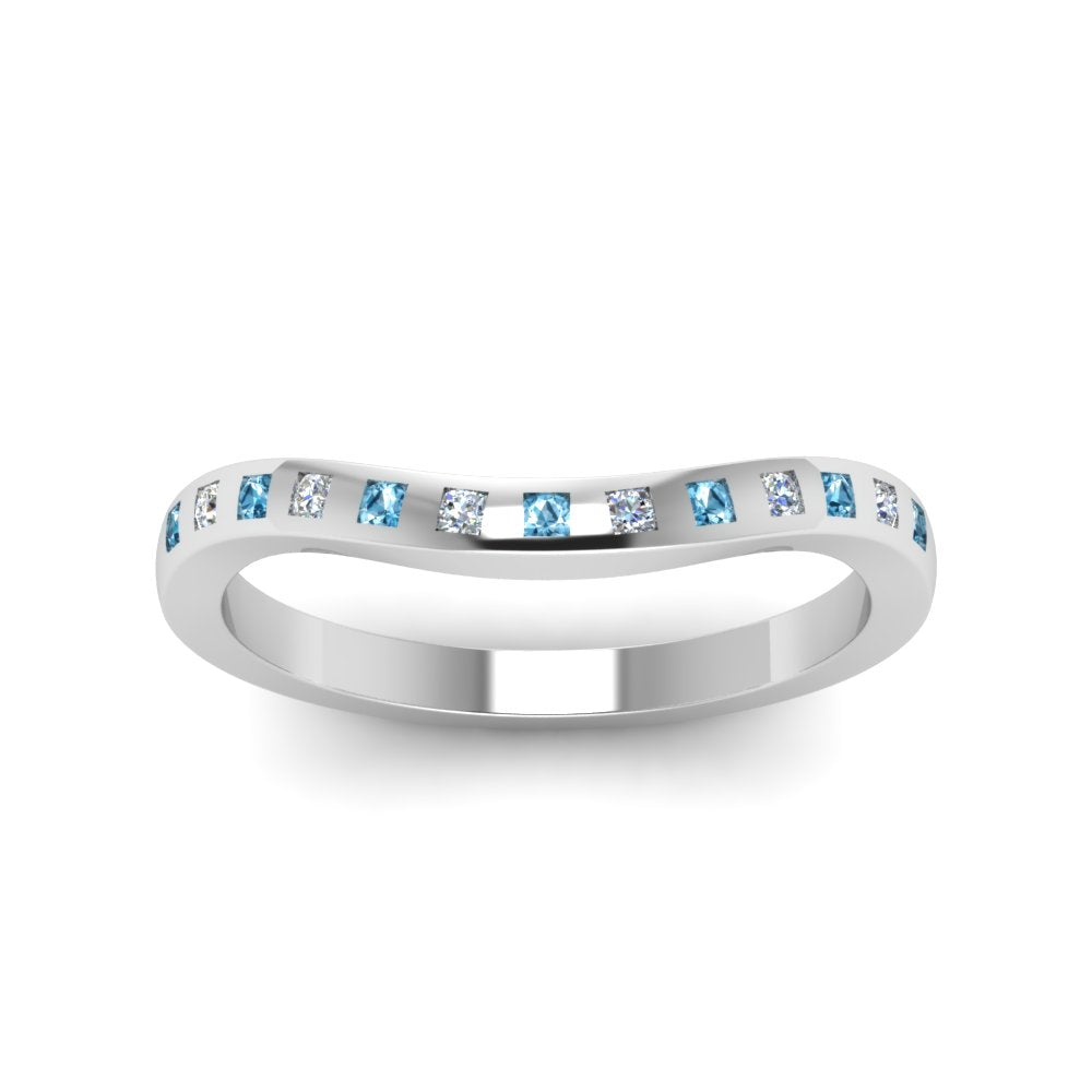 Flush Set Curved Wedding Band